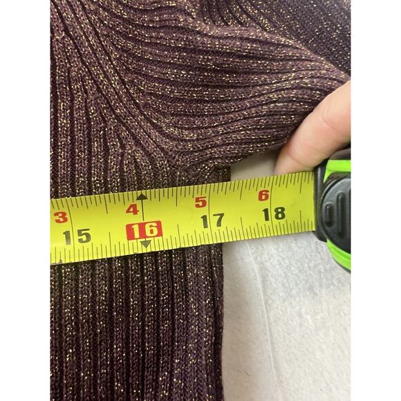 NEW Studio Works Short Sleeve Plum Gold Sweater Size‎ Small Preppy - Picture 5 of 6